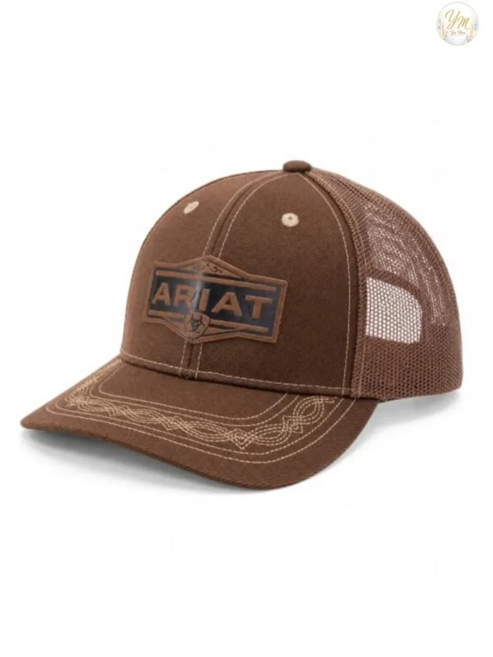 Vintage Ariat Baseball Cap with Mesh Back and Snapback Closure